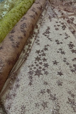 glitter tulle stars
