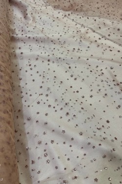 сетка с глиттером звёздочки