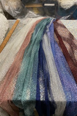 glitter tulle with microsequins Rosena colors